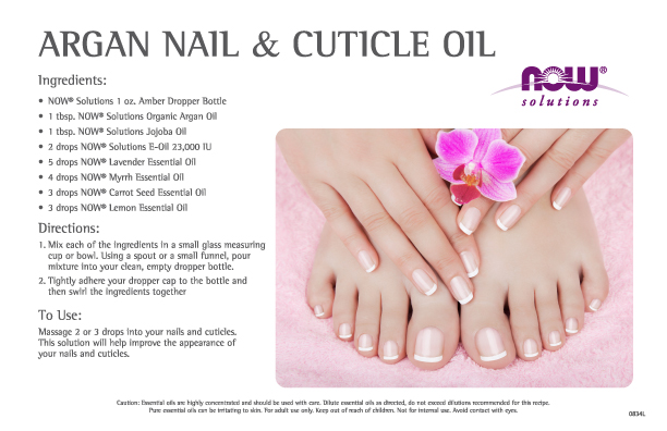 0834L - Argan Nail Cuticle Oil Recipe Cards
